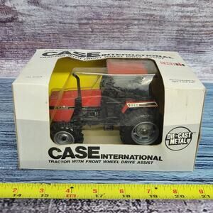 Vtg 1985 Ertl 1/32 scale Die-cast IH Case 2294 4wd w/frontend tractor red/black